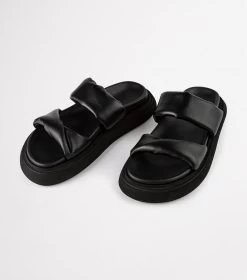 June Black Nappa Sandals -Tony Bianco Sales june black nappa sandals 1288 5