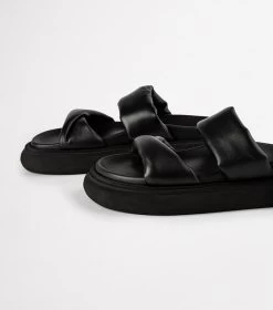 June Black Nappa Sandals -Tony Bianco Sales june black nappa sandals 1288 8