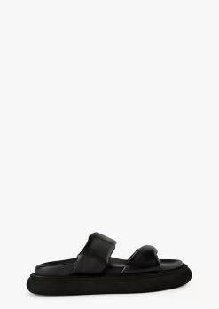 June Black Nappa Sandals