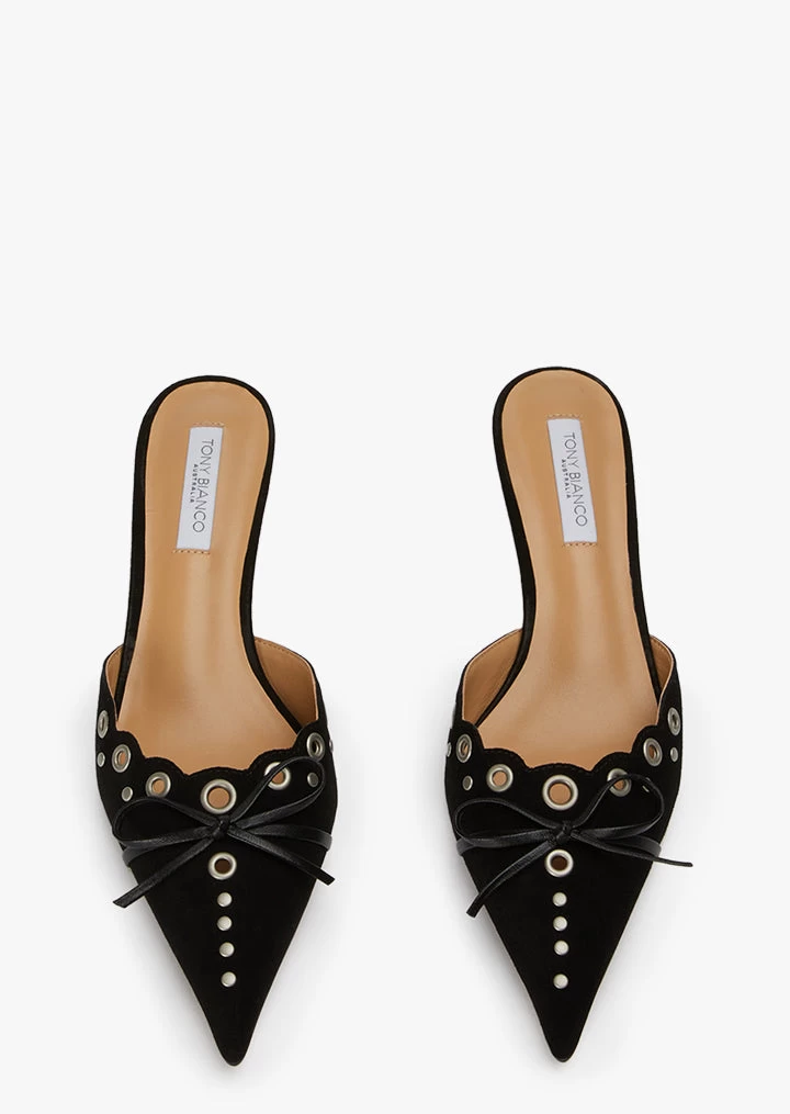 Kae Black Suede Heels 4 Kae Black Suede Heels - Image 2