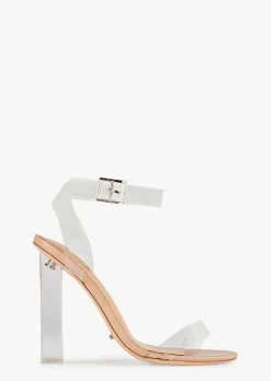 Kiki Clear Vinylite/Skin Capretto Heels