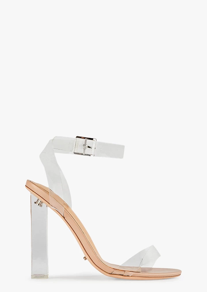 Kiki Clear Vinylite/Skin Capretto Heels 3 Kiki Clear Vinylite/Skin Capretto Heels