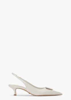 Kimmy White Hi Shine Heels