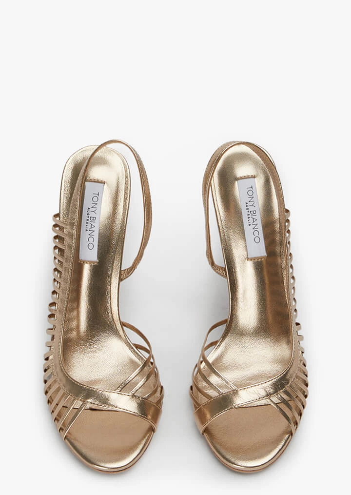 Klass Amber Nappa Metallic Heels 4 Klass Amber Nappa Metallic Heels - Image 2