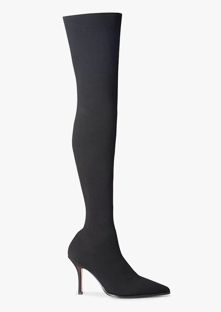 Kori Black Sock Knit Long Boots 3 Kori Black Sock Knit Long Boots