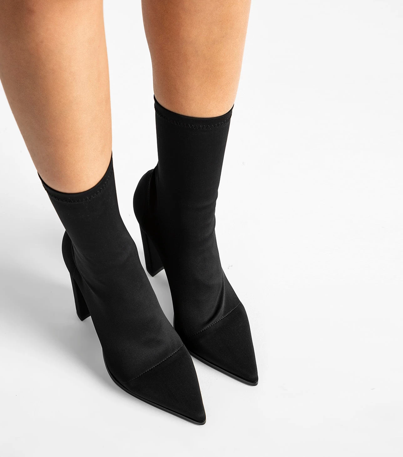 Lila Black Lycra Ankle Boots 6 Lila Black Lycra Ankle Boots - Image 4
