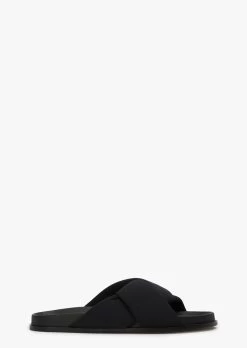 Lipa Black Lycra Sandals