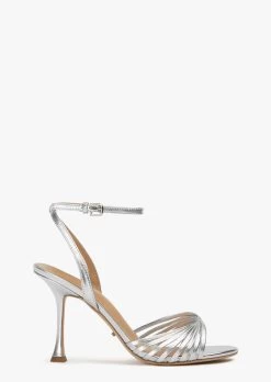 Lixin Silver Nappa Metallic Heels