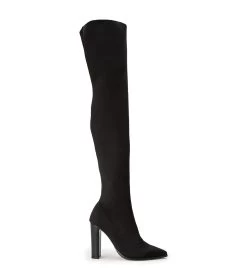 Lucca Black Sock Knit Long Boots -Tony Bianco Sales lucca black sock knit long boots 1288 1