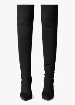 Lucca Black Sock Knit Long Boots -Tony Bianco Sales lucca black sock knit long boots 720 2