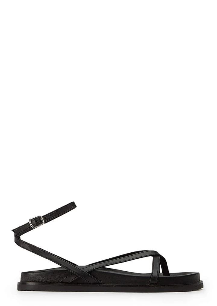 Lucie Black Nappa Sandals 3 Lucie Black Nappa Sandals