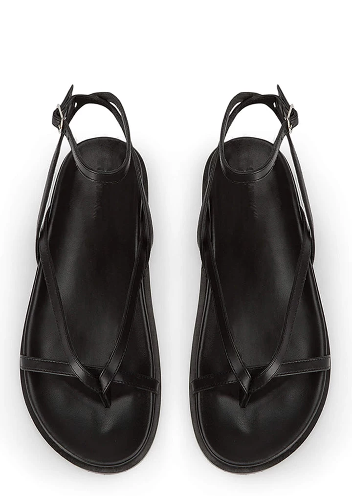 Lucie Black Nappa Sandals 5 Lucie Black Nappa Sandals - Image 3