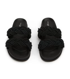 Lucky Black Rope Sandals -Tony Bianco Sales lucky black rope sandals 1288 2