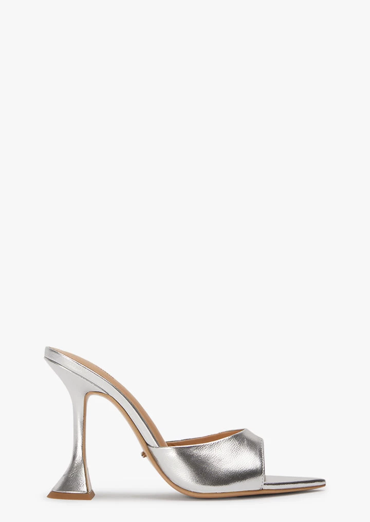 Marcel Silver Nappa Metallic Heels 3 Marcel Silver Nappa Metallic Heels