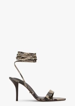 Marvin Ecru Snake Heels