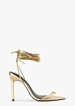 Millie Gold Foil Heels