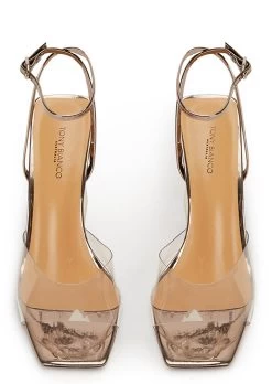 Nelani Clear Vinylite/Gunmetal Shine Heels -Tony Bianco Sales nelani clear vinylite gunmetal shine heels 720 2