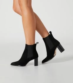 Piston Black Suede Ankle Boots -Tony Bianco Sales piston black suede ankle boots styled 1288 2