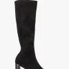 Renae Black Stretch Suede Calf Boots 2 Renae Black Stretch Suede Calf Boots -Tony Bianco Sales renae black stretch suede calf boots 720 1