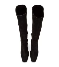 Renae Black Stretch Suede Calf Boots -Tony Bianco Sales renae black suede boot 1288 2