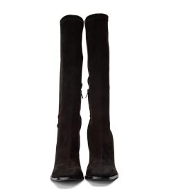 Renae Black Stretch Suede Calf Boots -Tony Bianco Sales renae black suede boot 1288 3