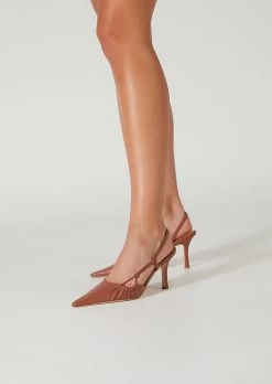 Sakai Tan Capretto Heels -Tony Bianco Sales sakai tan carpetto heels styled 720 2