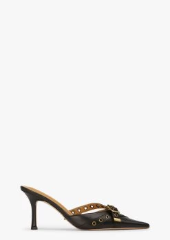 Savoir Black Nappa Heels