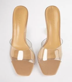 Serri Clear Vinylite/Skin Nappa Heels -Tony Bianco Sales serrin clear vinylite skin tony bianco side heels 1288 2