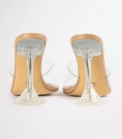 Serri Clear Vinylite/Skin Nappa Heels -Tony Bianco Sales serrin clear vinylite skin tony bianco side heels 1288 6