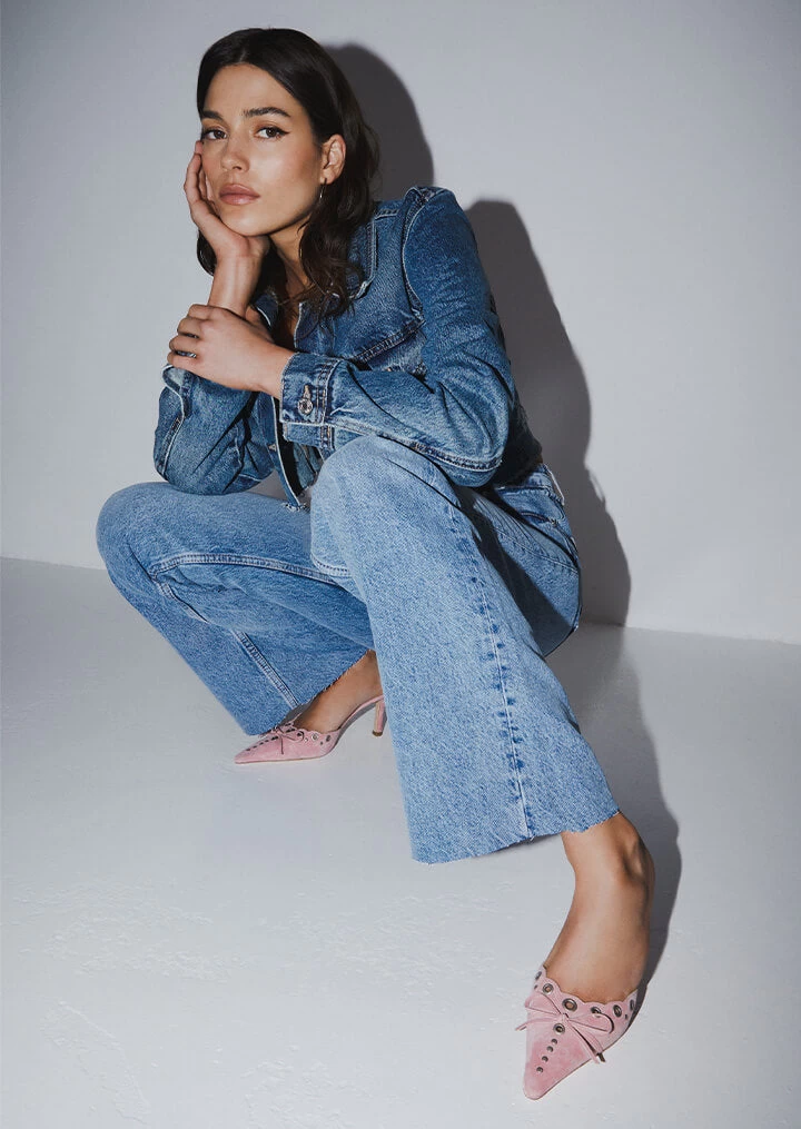 Shae Blossom Suede Heels 4 Shae Blossom Suede Heels - Image 2