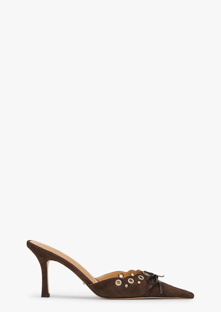 Shae Espresso Suede Heels 3 Shae Espresso Suede Heels