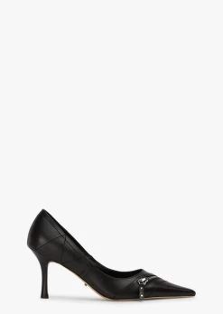 Swan Black Como Heels