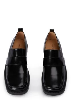 Theo Black Hi Shine Flats -Tony Bianco Sales theo black hi shine casual shoes 720 2