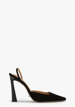 Tiamo Black Suede Heels