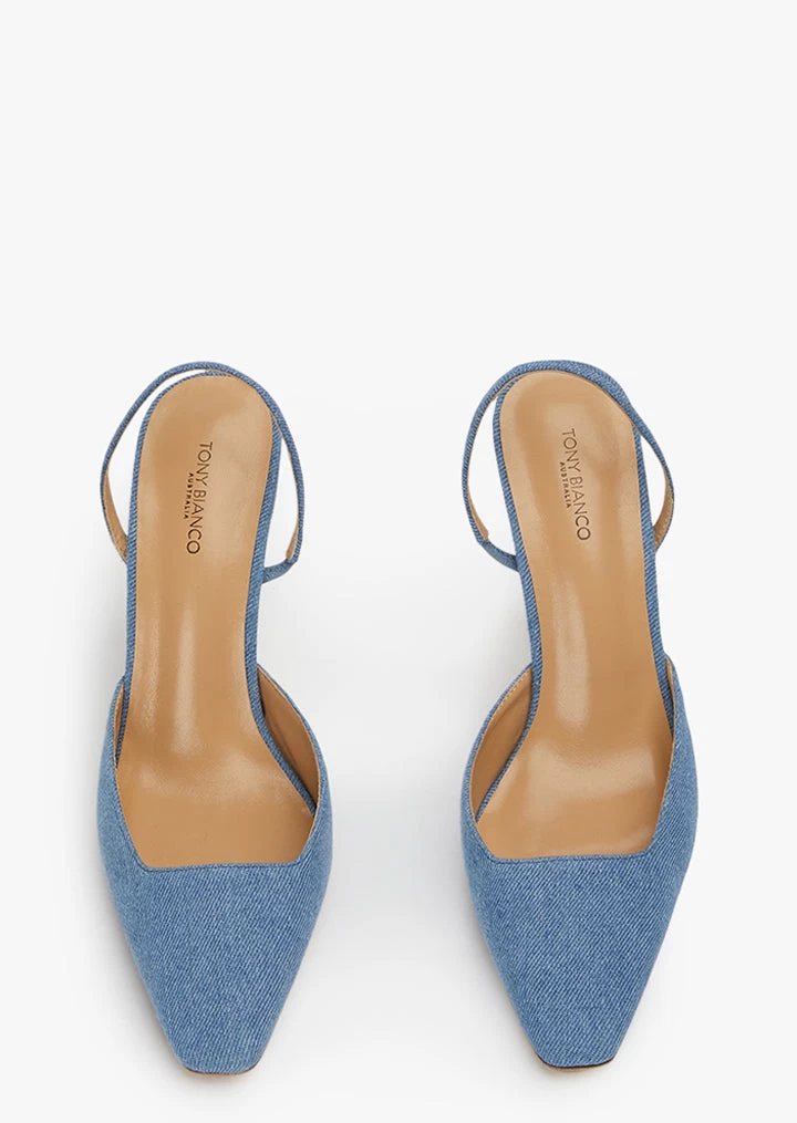 Tiamo Washed Denim Heels 5 Tiamo Washed Denim Heels - Image 3