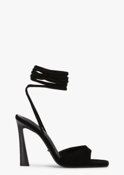 Viper Black Suede Heels