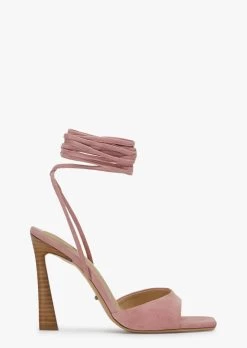 Viper Blossom Suede Heels